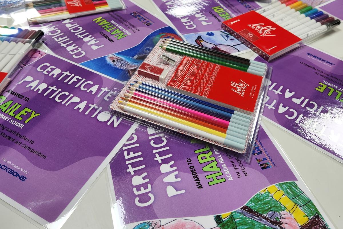 Certificates and prizes for 2026 art